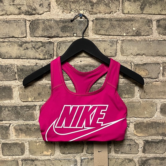 Nike Other - NWT Nike classic swoosh bra size sm neon pink training CrossFit medium support